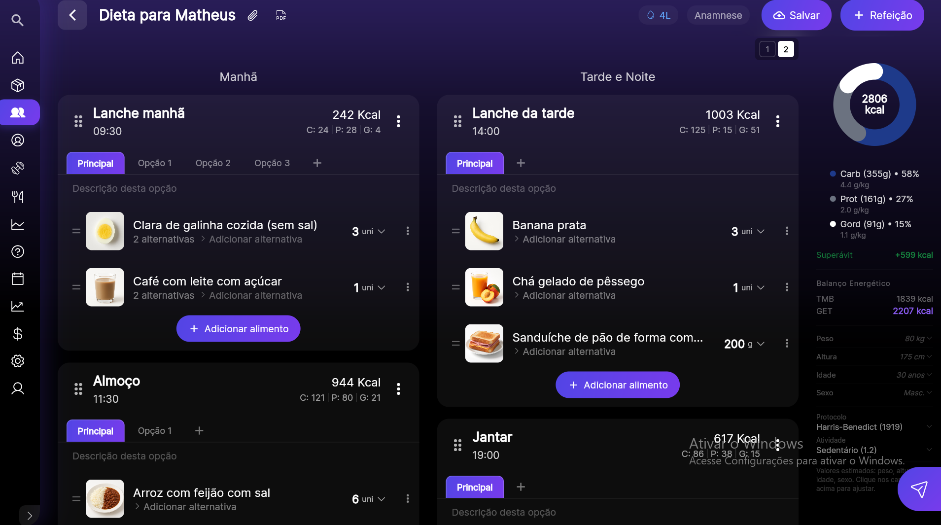 Premium Coach — prescrição 2 colunas