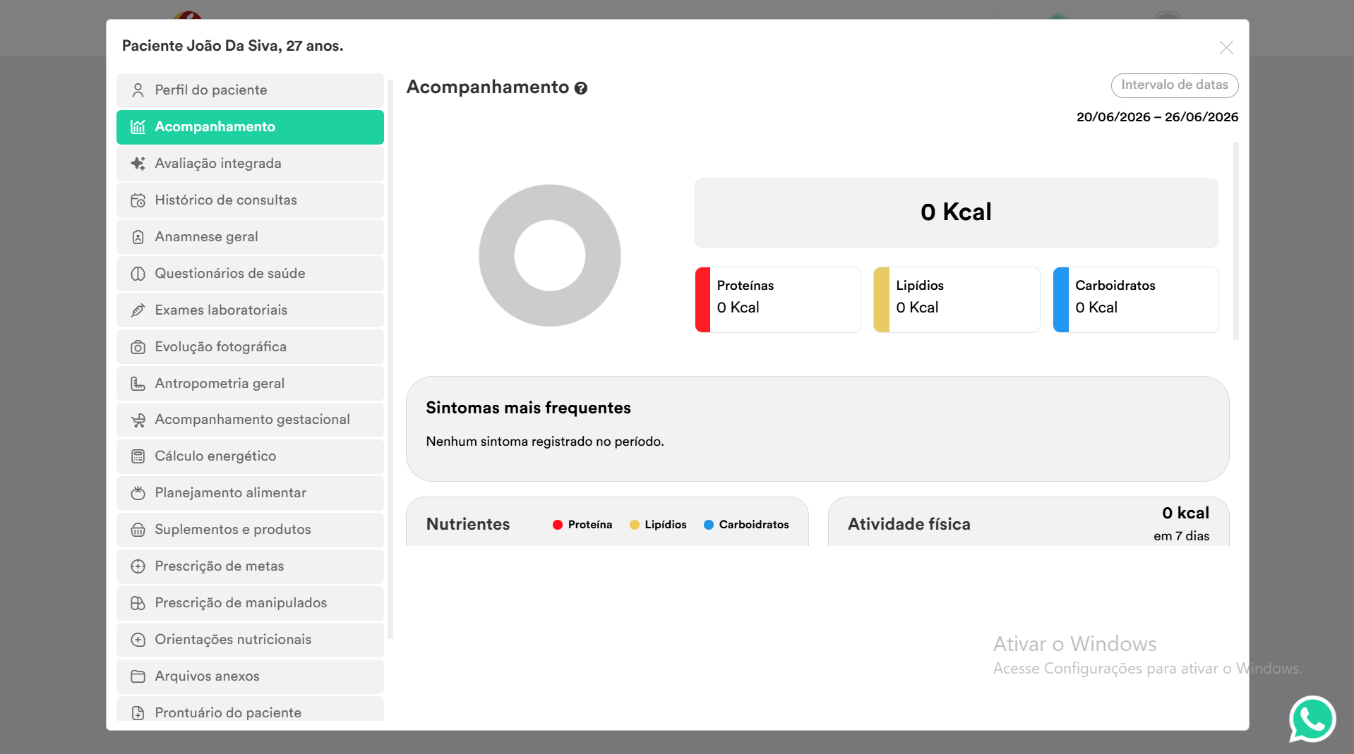 WebDiet — acompanhamento